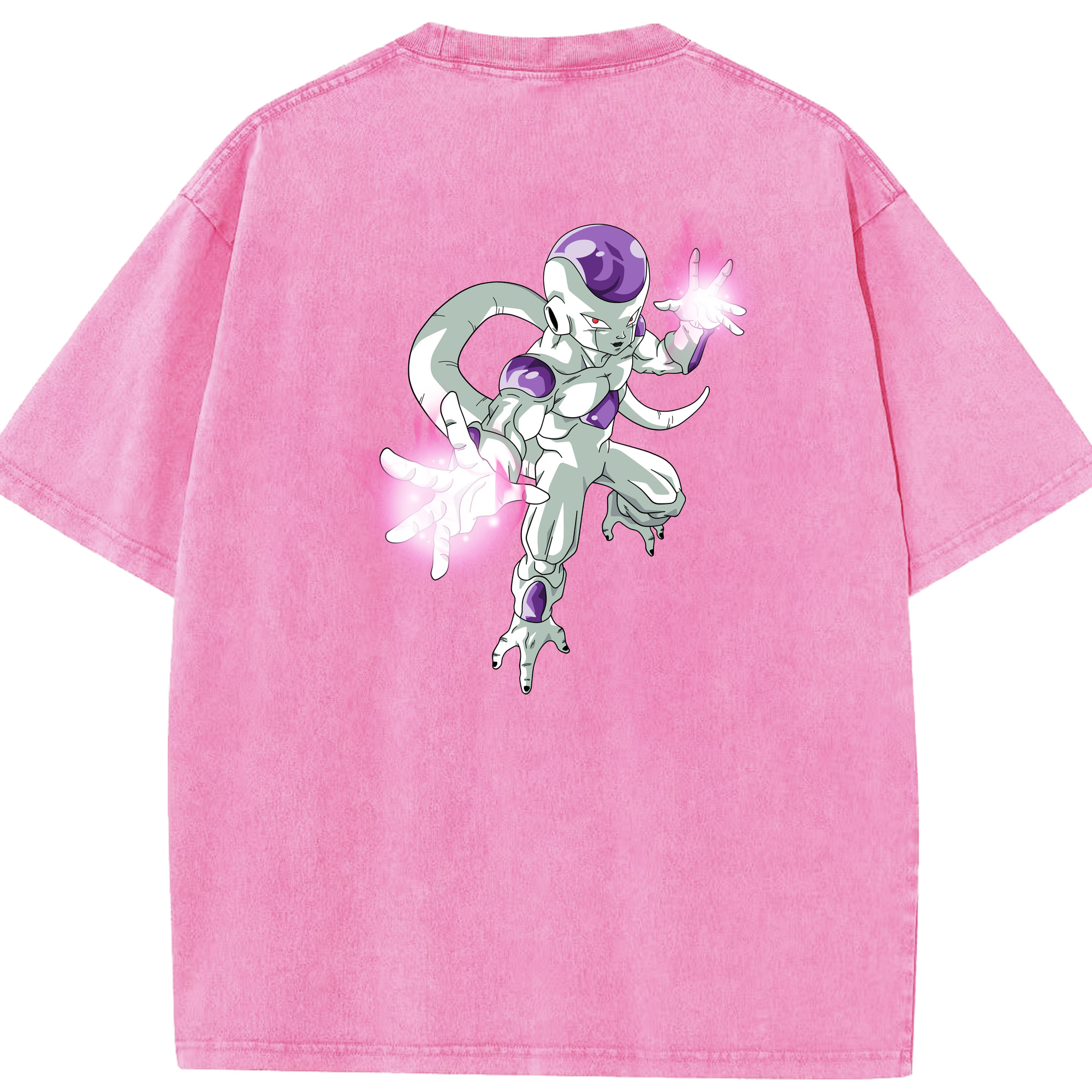 （画像用） ドラゴンボール フリーザ DRAGON BALL Frieza 綿100% ヴィンテージ風 半袖Tシャツ（背面プリント）